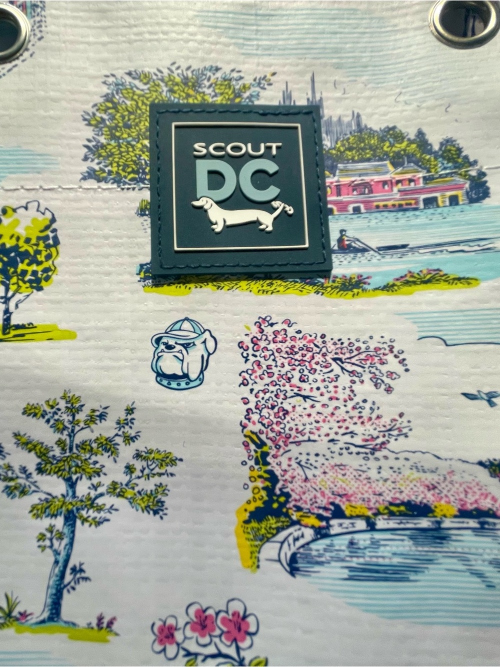 Scout DC Pastel Scenic Tote with Black Patch - Picture 3 of 9